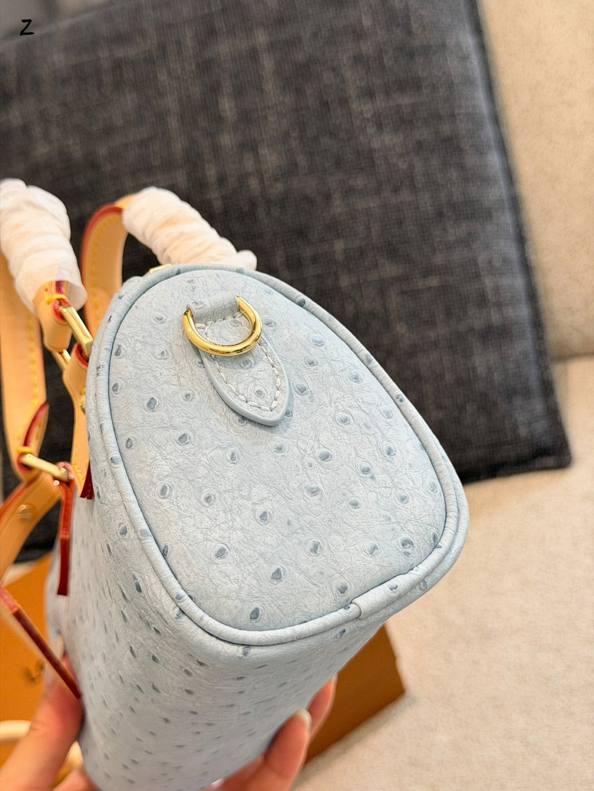 Louis Vuitton Speedy Embossed Monogram Top-Handle Bag — side