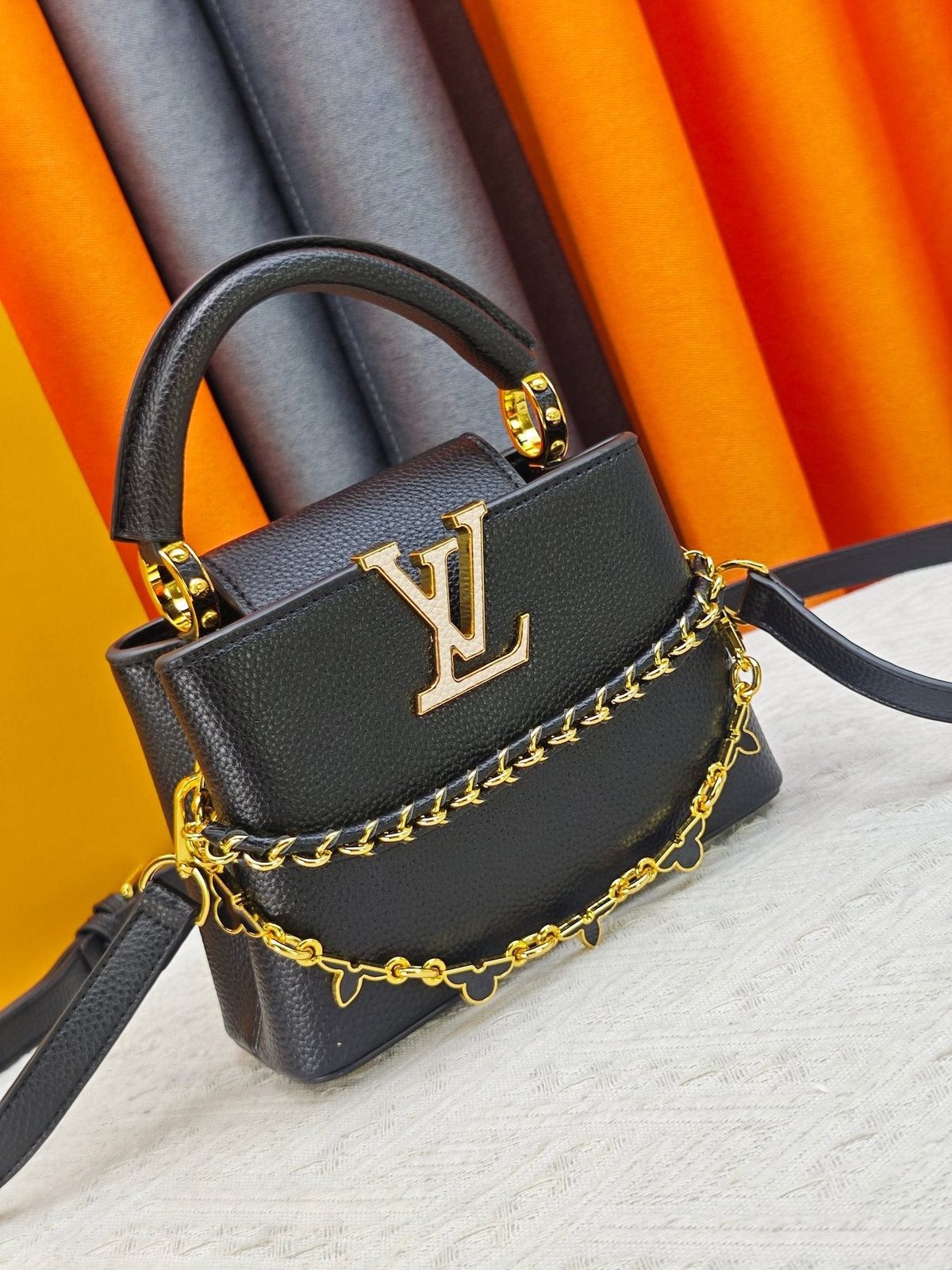 Louis Vuitton Capucines Nano Mirage Chain Top-Handle Bag — front