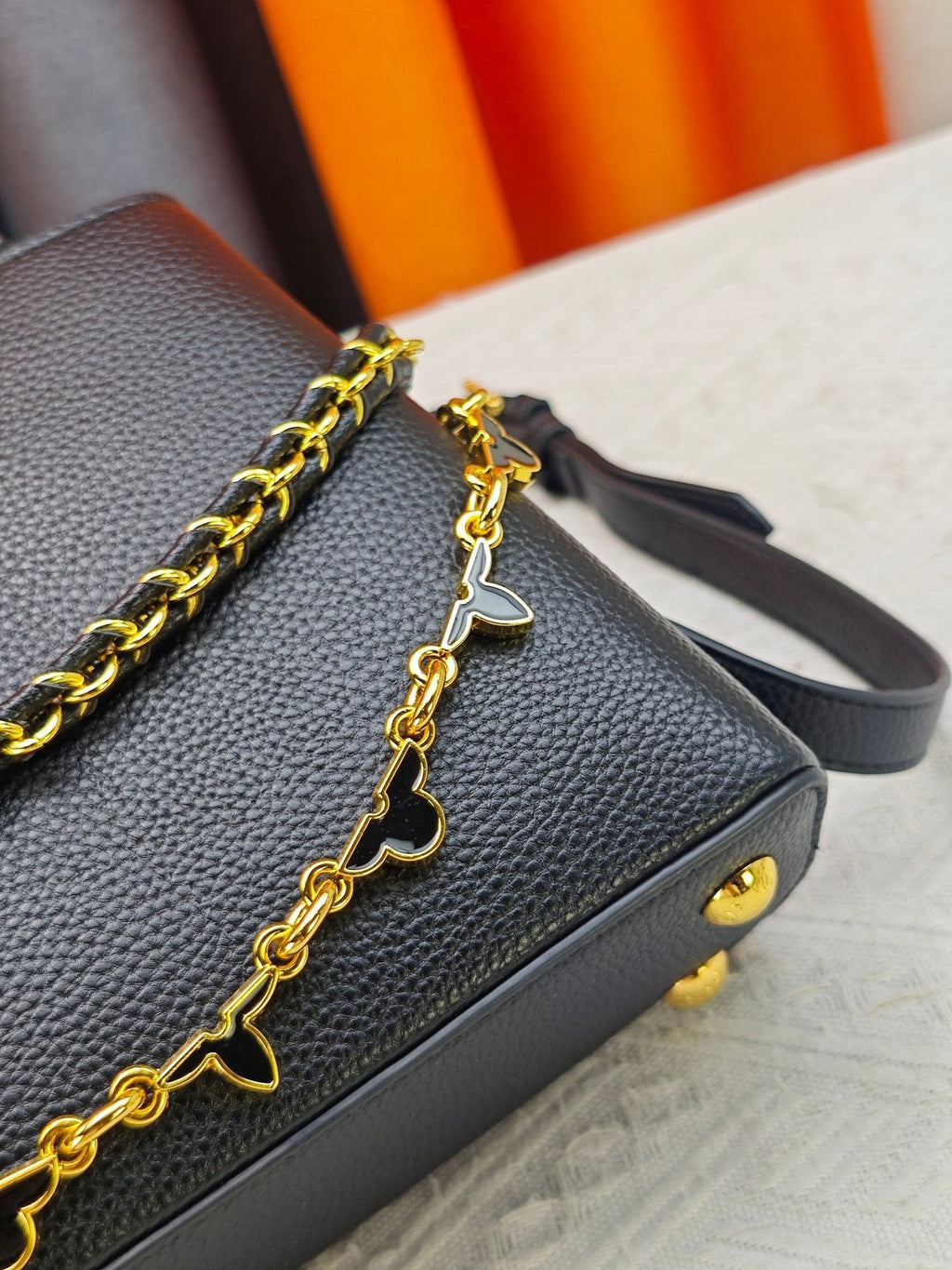 Louis Vuitton Capucines Nano Mirage Chain Top-Handle Bag — detail