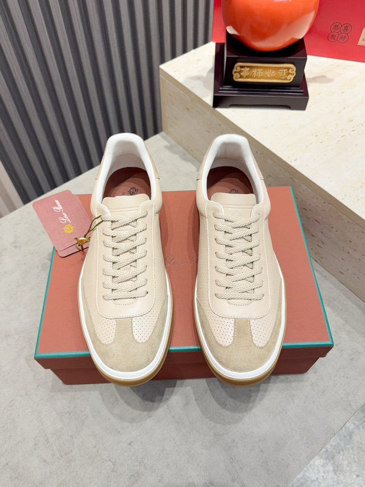 Loro Piana Tennis Walk Low-Top Sneakers — front