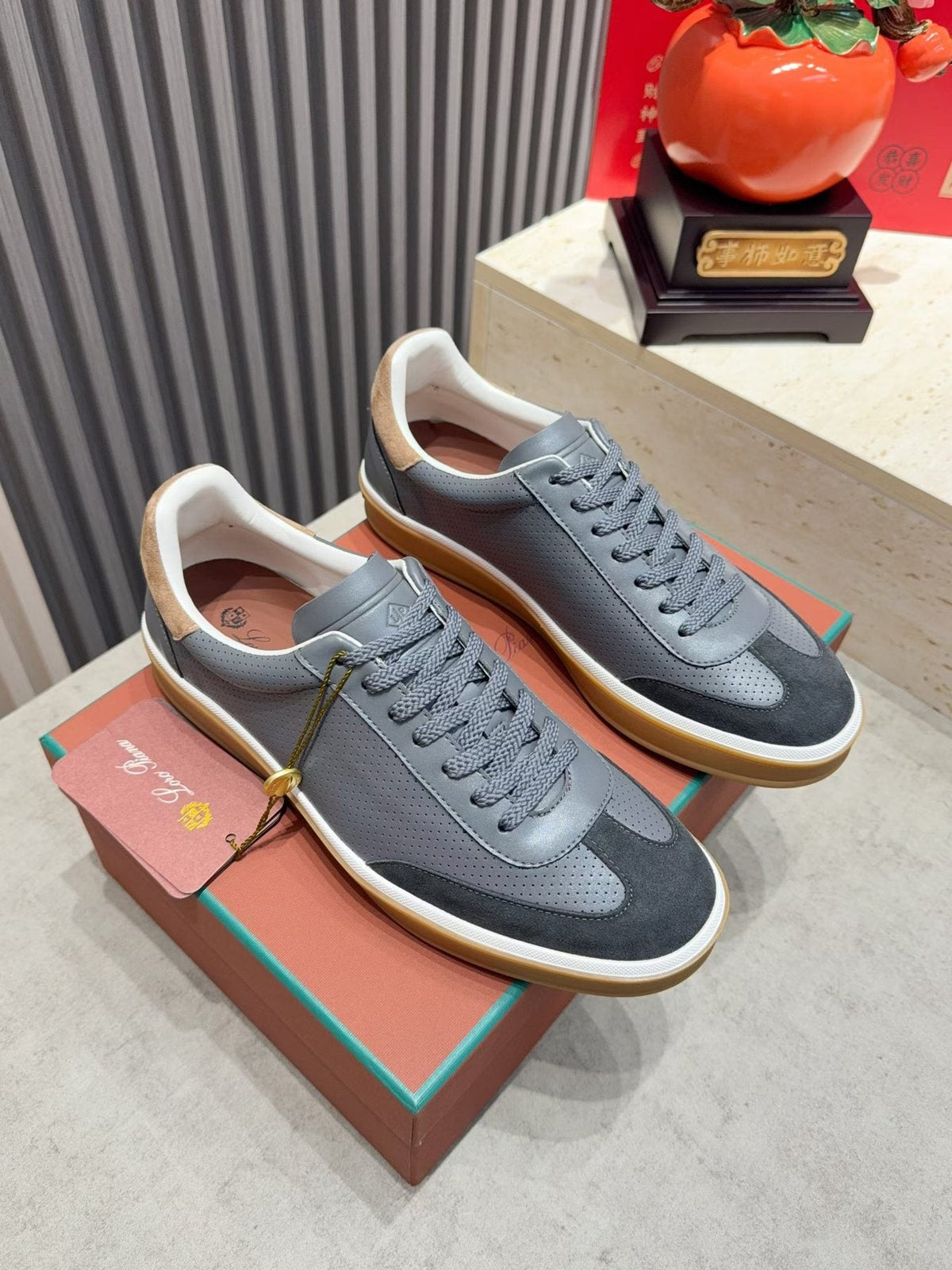 Loro Piana Tennis Walk Low-Top Sneakers — front