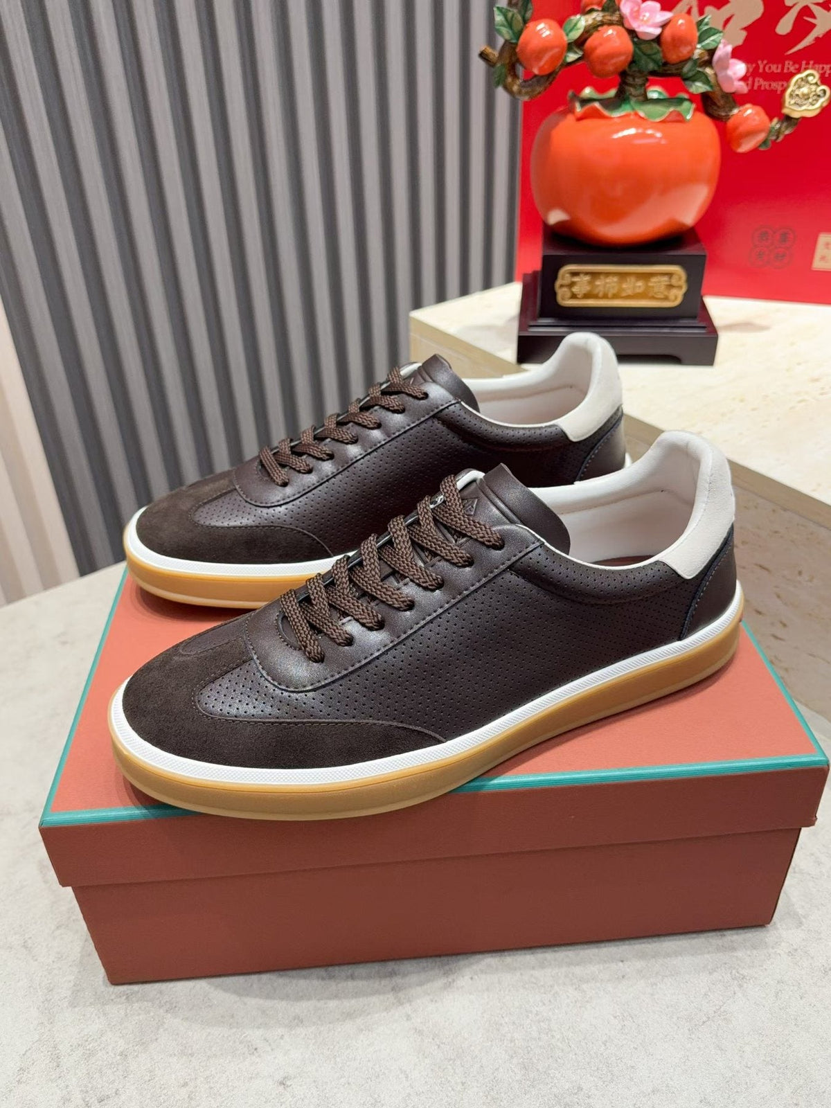 Loro Piana Tennis Walk Low-Top Sneakers — front