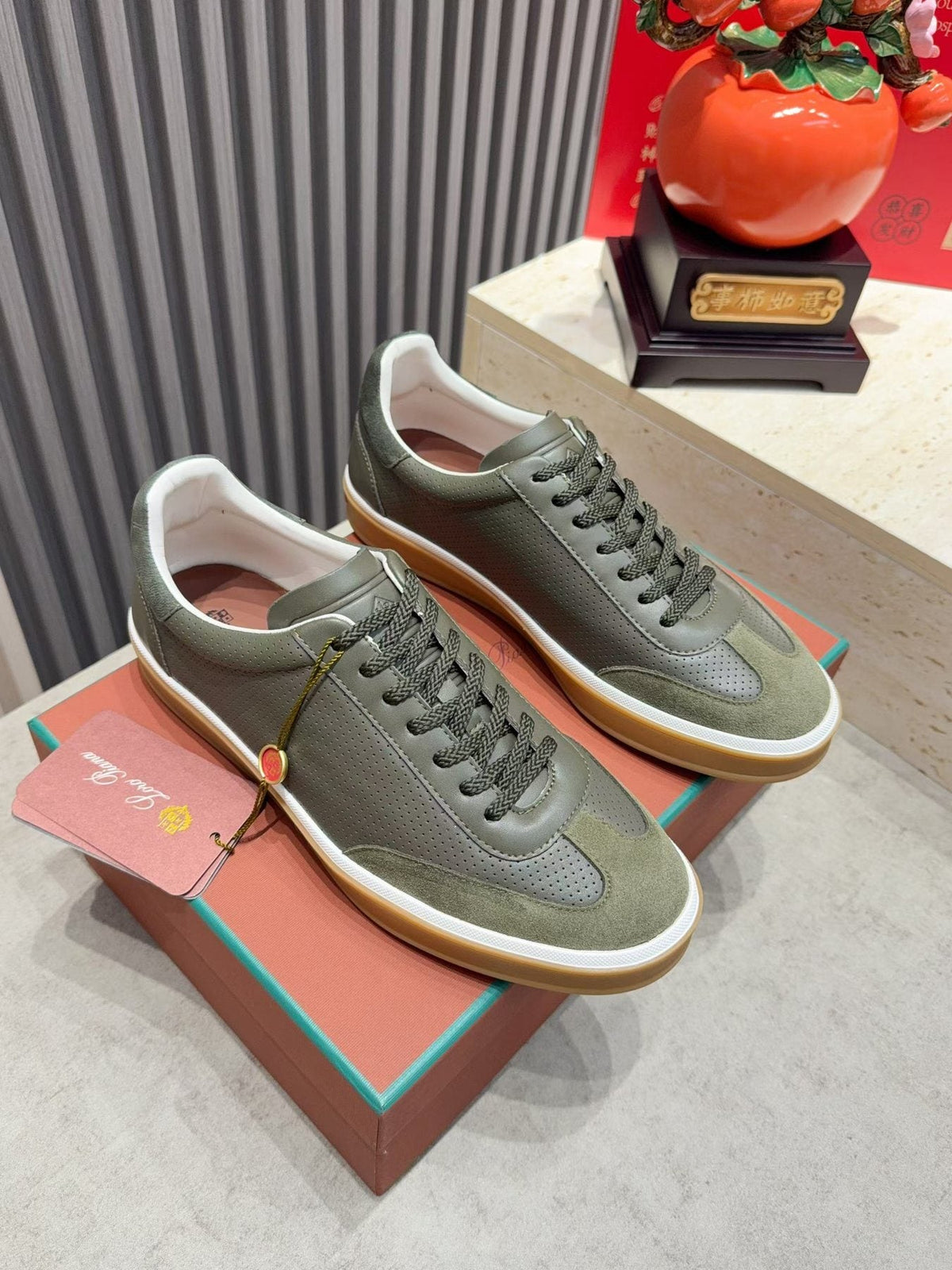 Loro Piana Tennis Walk Low-Top Sneakers — front