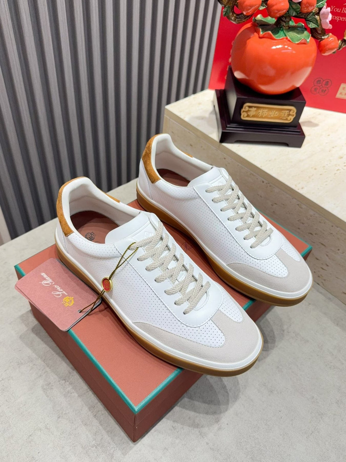 Loro Piana Tennis Walk Low-Top Sneakers — front