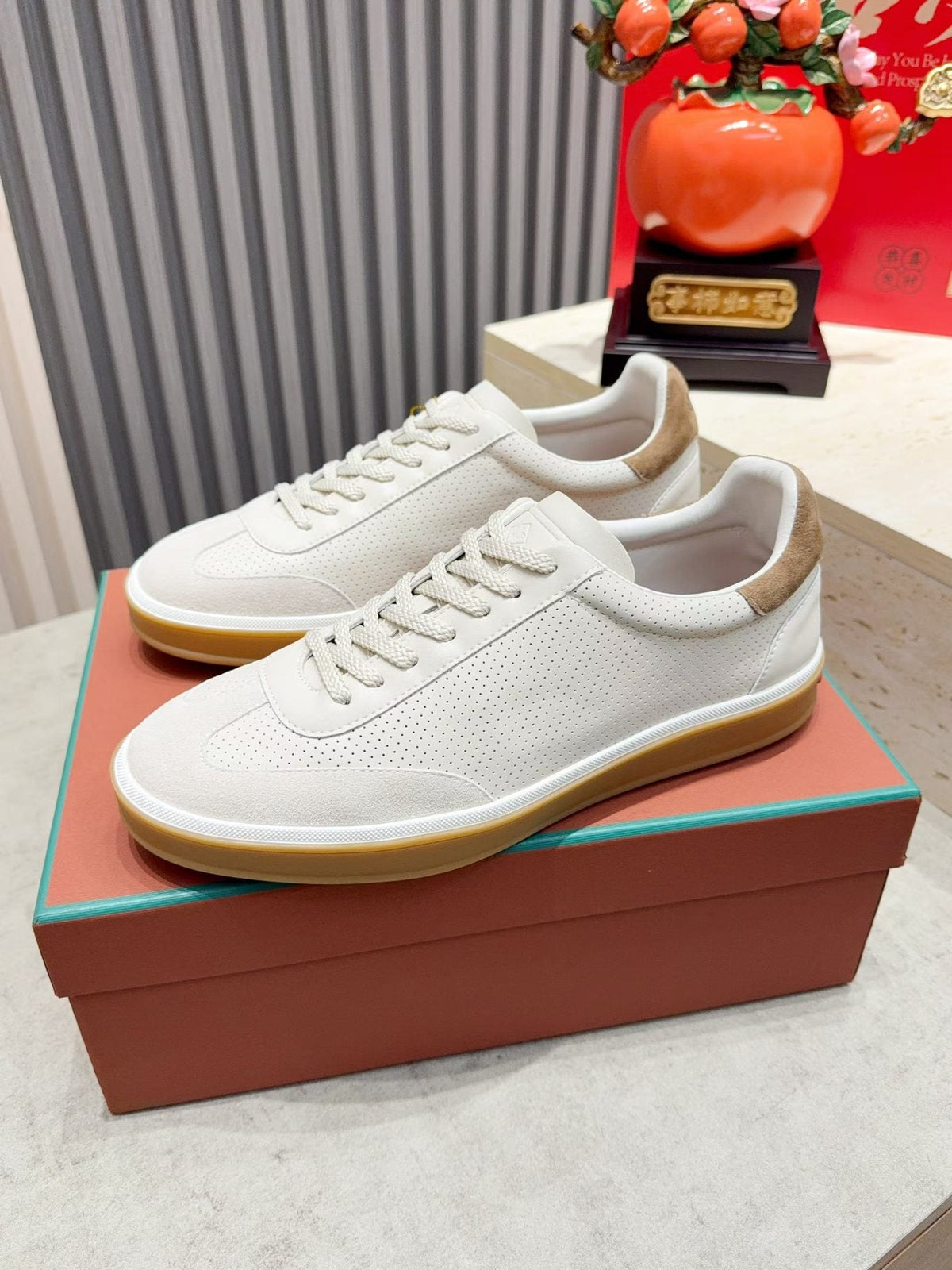 Loro Piana Tennis Walk Low-Top Sneakers — front