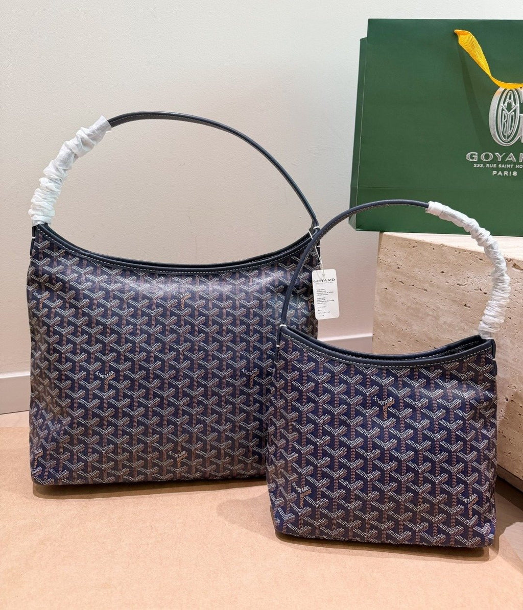 Goyard Patterned Canvas Hobo Shoulder Bag — comparison
