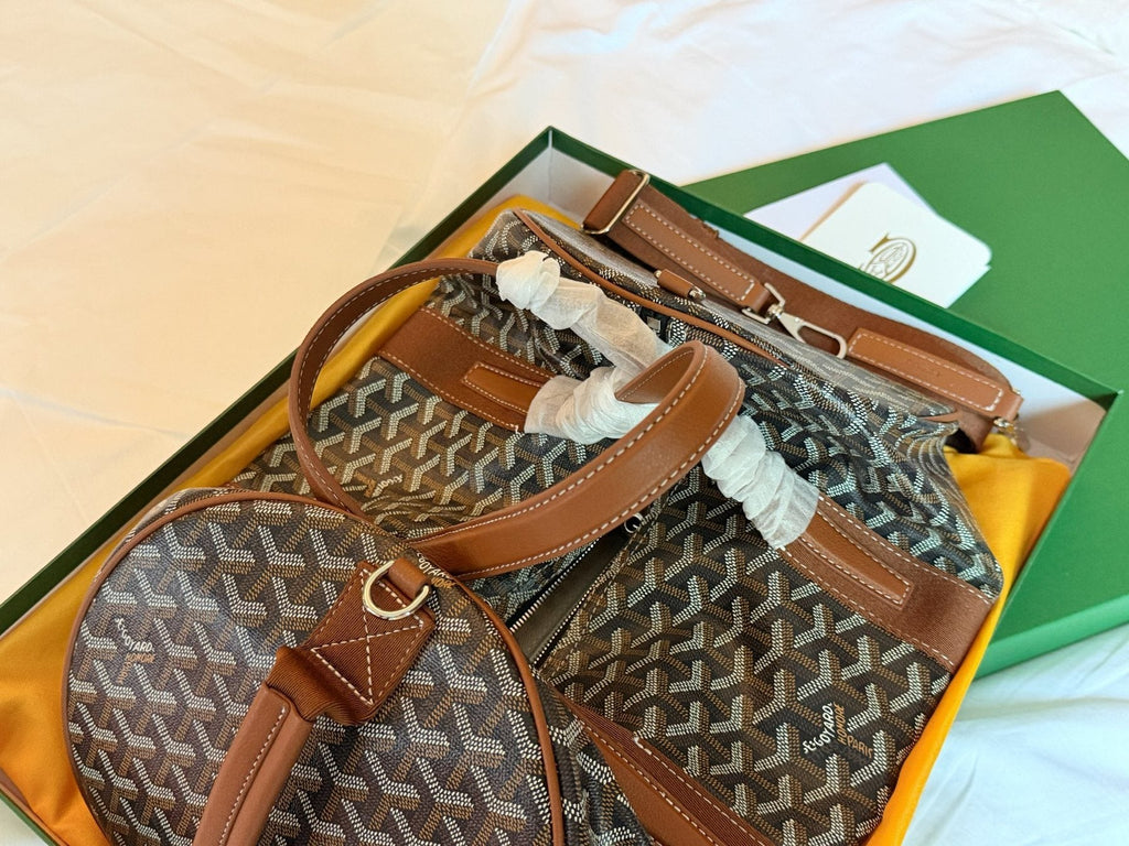 Goyard Barrel Duffel Bag — side