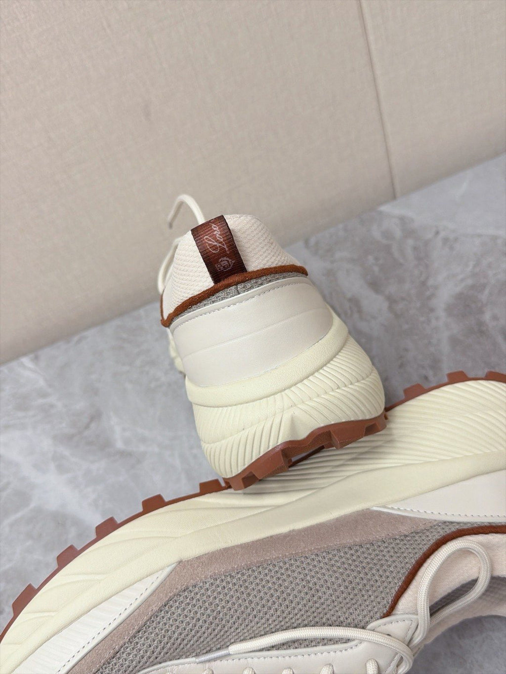 Loro Piana Paneled Low-Top Sneakers — detail