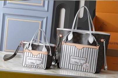 Louis Vuitton Neverfull Inside Out Tote Bag — front