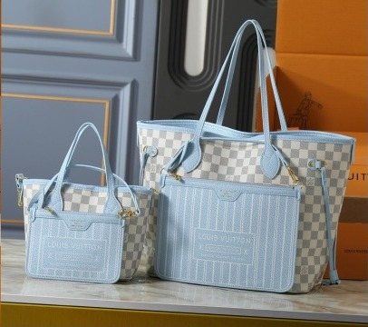 Louis Vuitton Neverfull Inside Out Tote Bag — front
