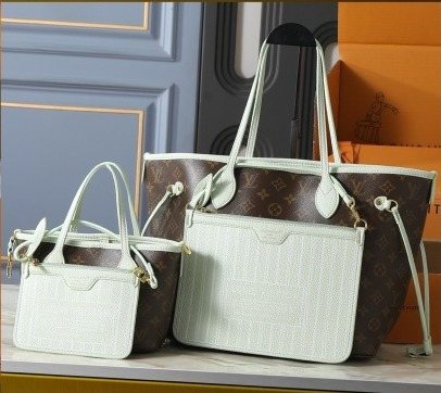 Louis Vuitton Neverfull Inside Out Tote Bag — front