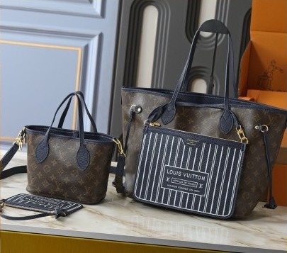 Louis Vuitton Neverfull Inside Out Tote Bag — front