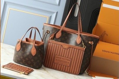 Louis Vuitton Neverfull Inside Out Tote Bag — front