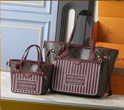 Louis Vuitton Neverfull Inside Out Tote Bag — front