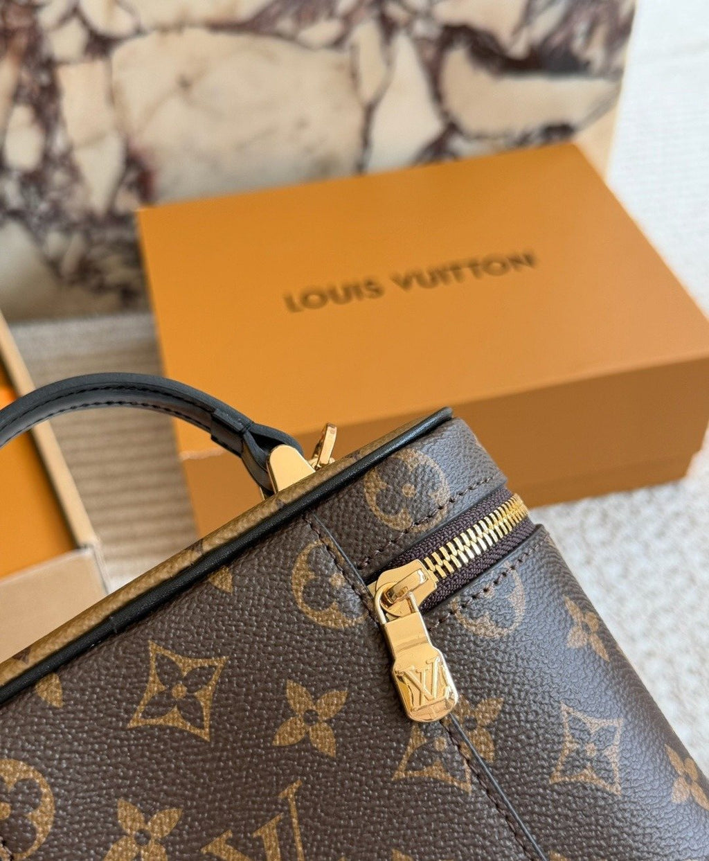 Louis Vuitton Monogram Top-Handle Vanity Bag — detail
