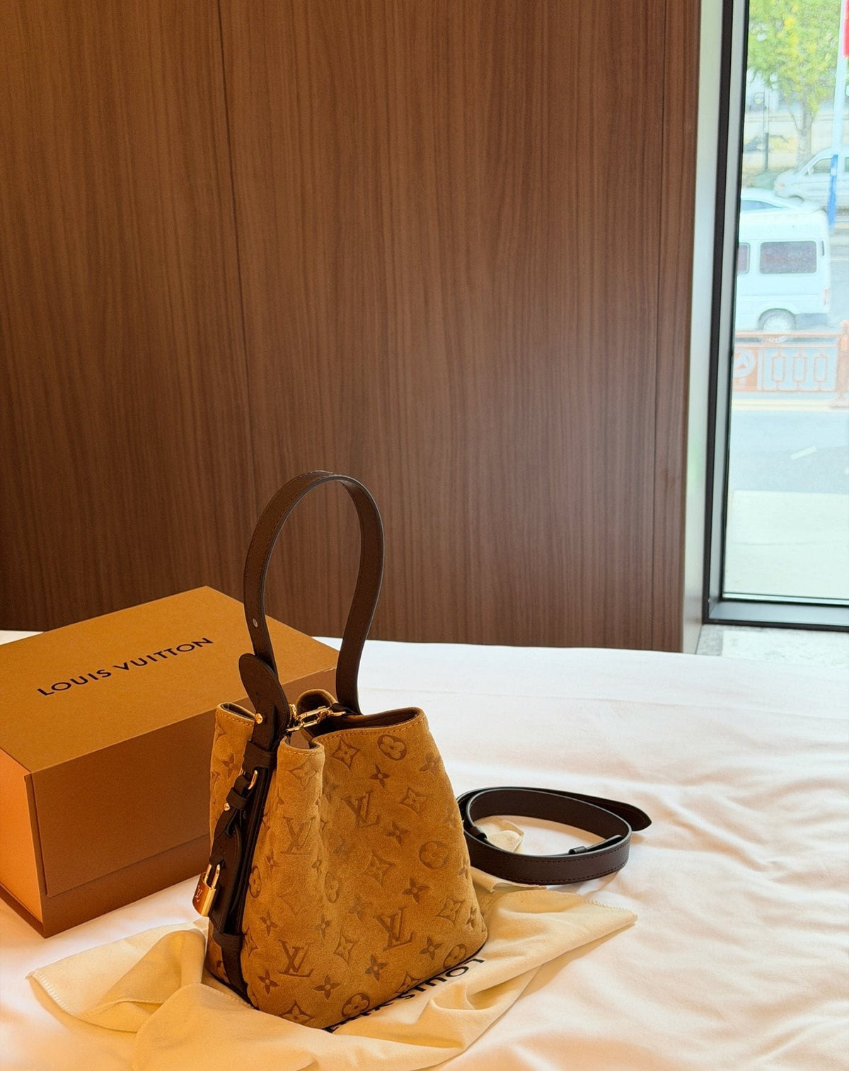 Louis Vuitton All In BB Monogram Bucket Bag — side