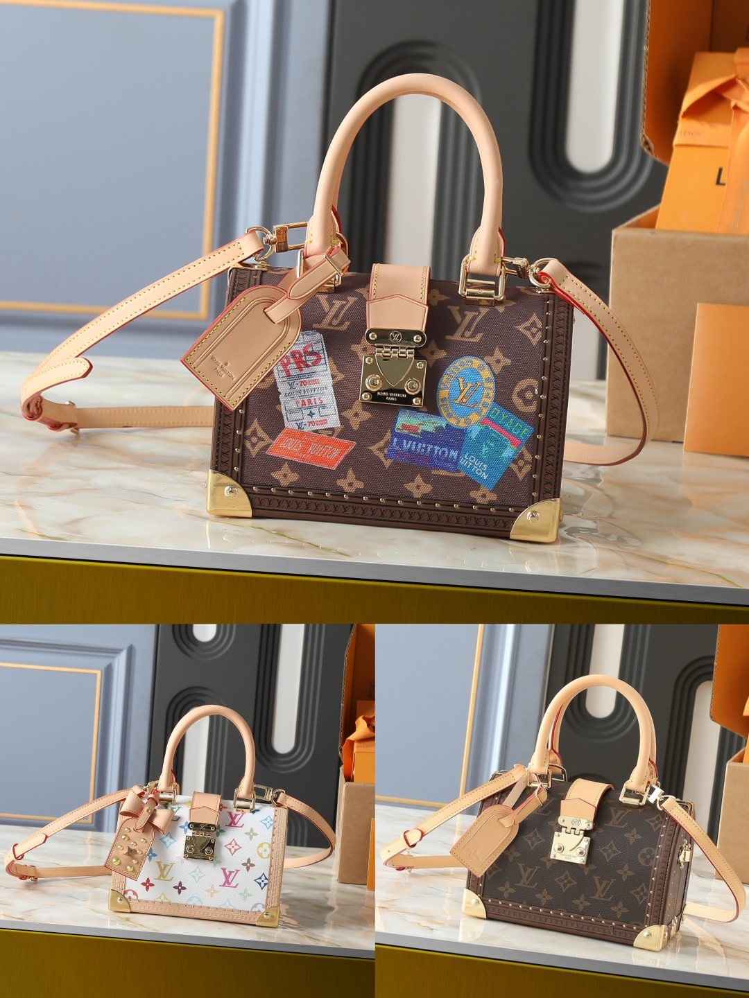 Louis Vuitton Speedy Trunk Monogram Top-Handle Bag — comparison
