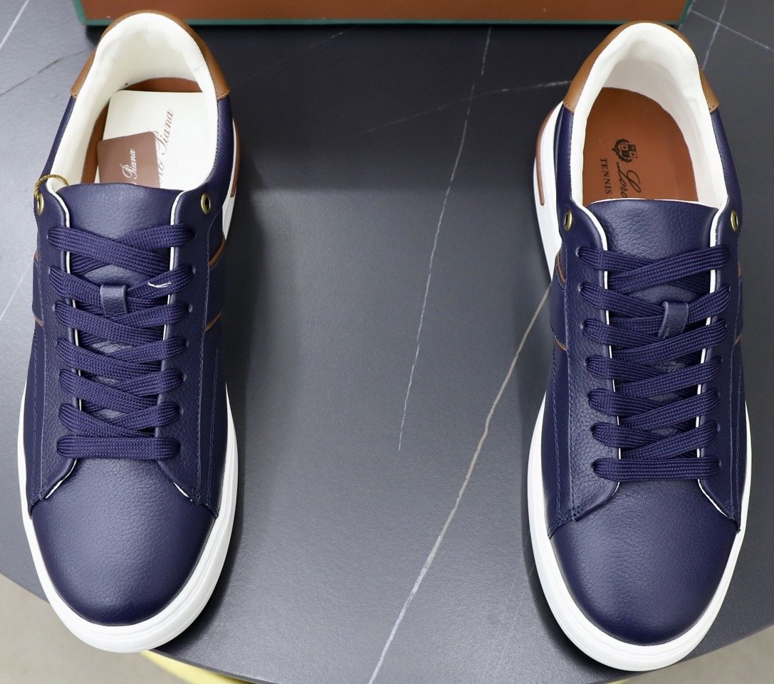 Loro Piana Week End Walk Lace-Up Sneakers — front