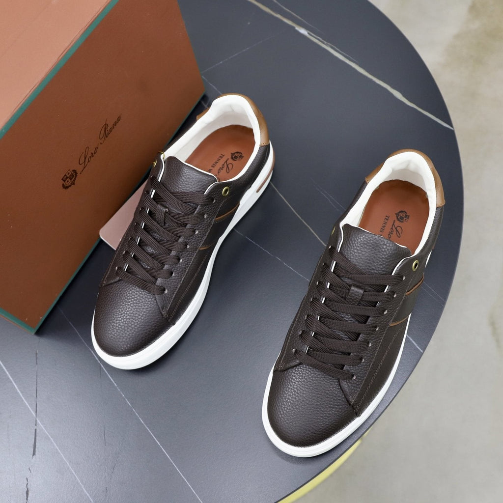 Loro Piana Week End Walk Lace-Up Sneakers — front