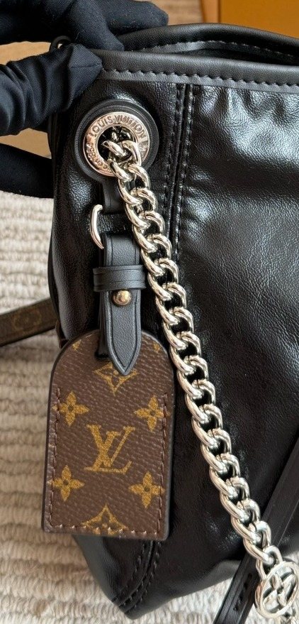 Louis Vuitton Carryall BB Black Chain Shoulder Bag — detail