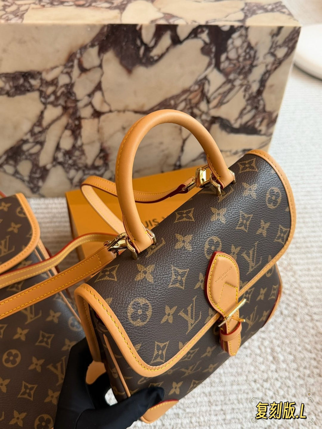 Louis Vuitton Diane Monogram Flap Backpack — front