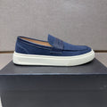 Prada Men's Penny Loafers with White Soles — hero