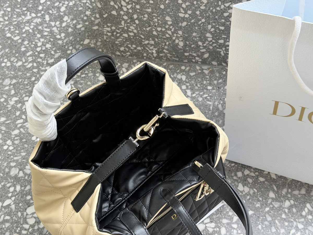 Dior Reversible Toujours Quilted Tote — detail