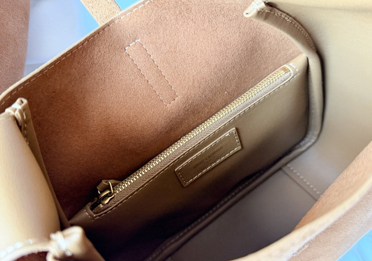 Saint Laurent Soft Hobo Shoulder Bag with YSL Ornament — detail