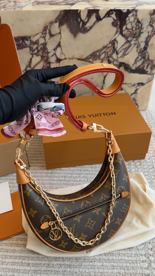 Louis Vuitton Loop Monogram Crescent Shoulder Bag — hero