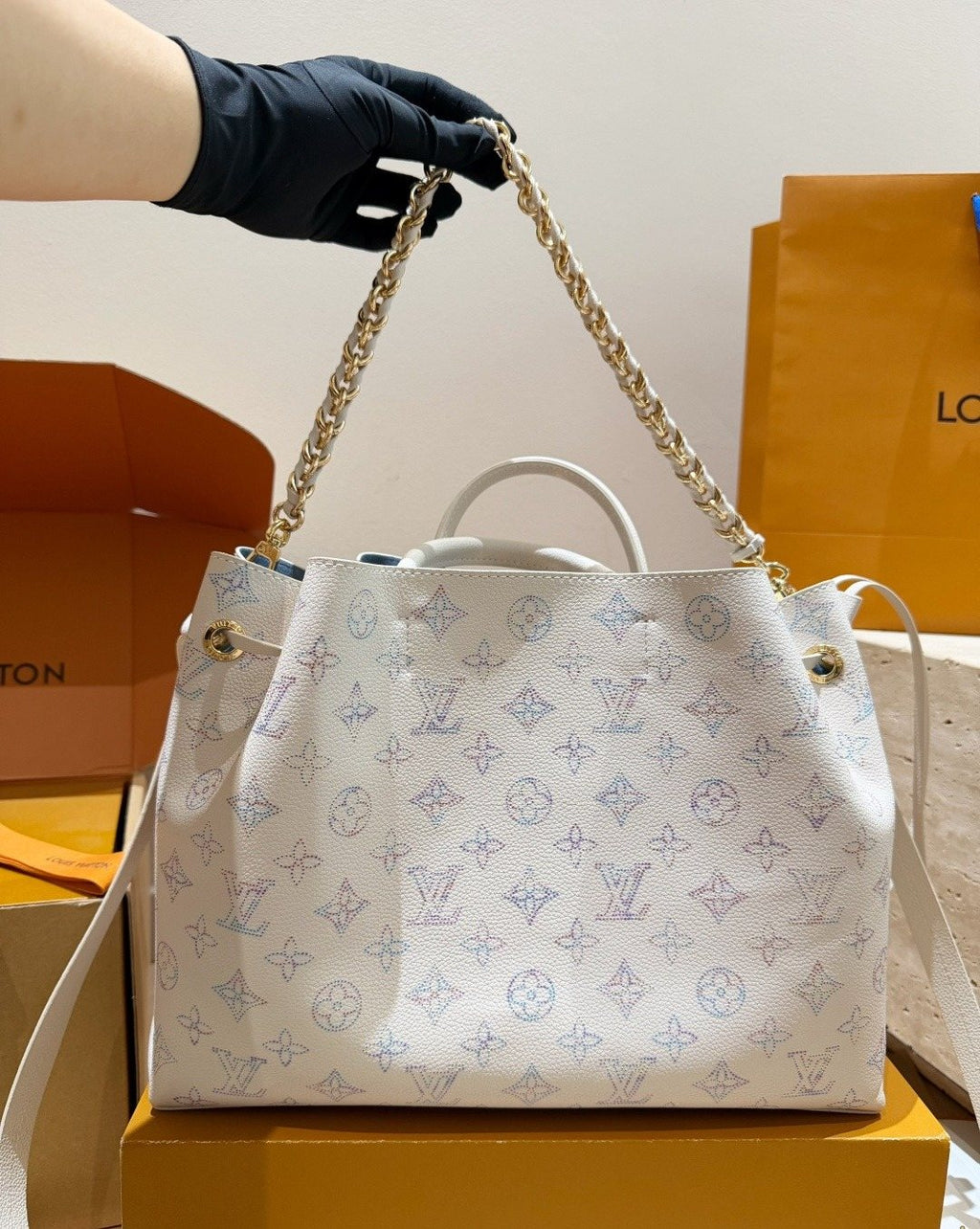 Louis Vuitton Hina Mahina Monogram Tote — front
