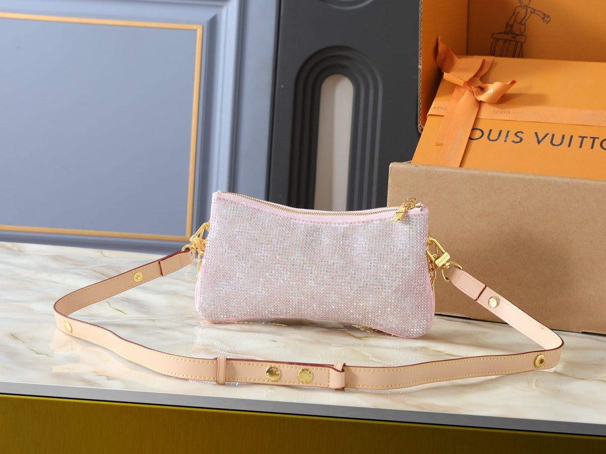 Louis Vuitton Liv Pochette Double-Zip Shoulder Bag — back