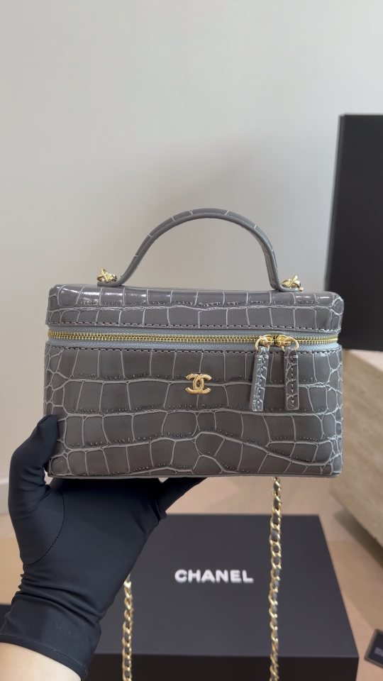 Chanel Crocodile-Embossed Top Handle Vanity Bag — hero
