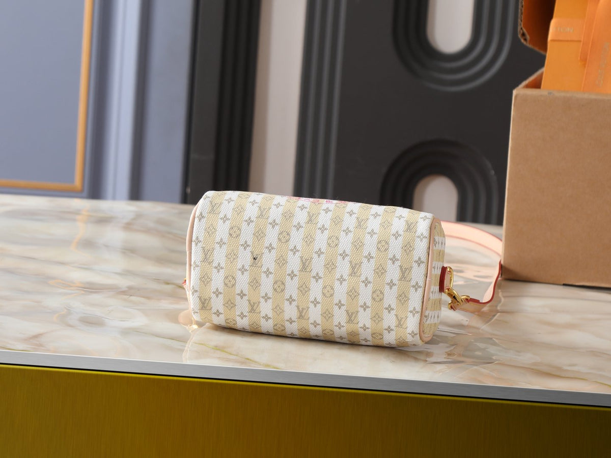 Louis Vuitton Nano Speedy Printed Canvas Mini Handbag — detail