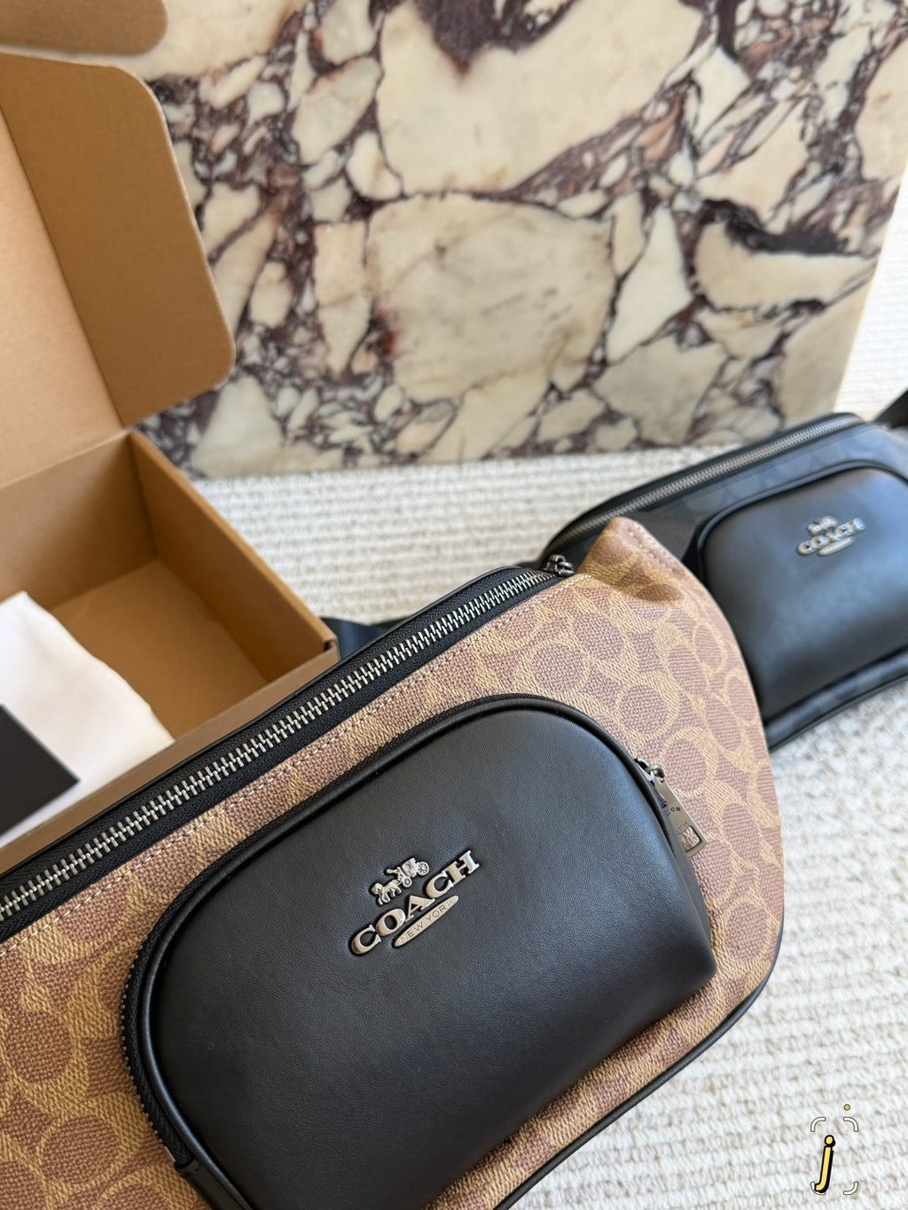 Coach Raised-Pocket Belt Bag — comparison