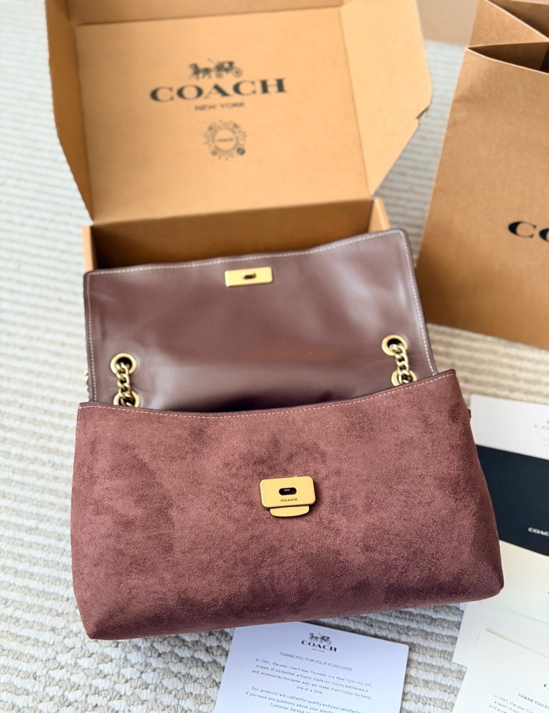 Coach Chelsea Chain-Strap Flap Shoulder Bag — detail