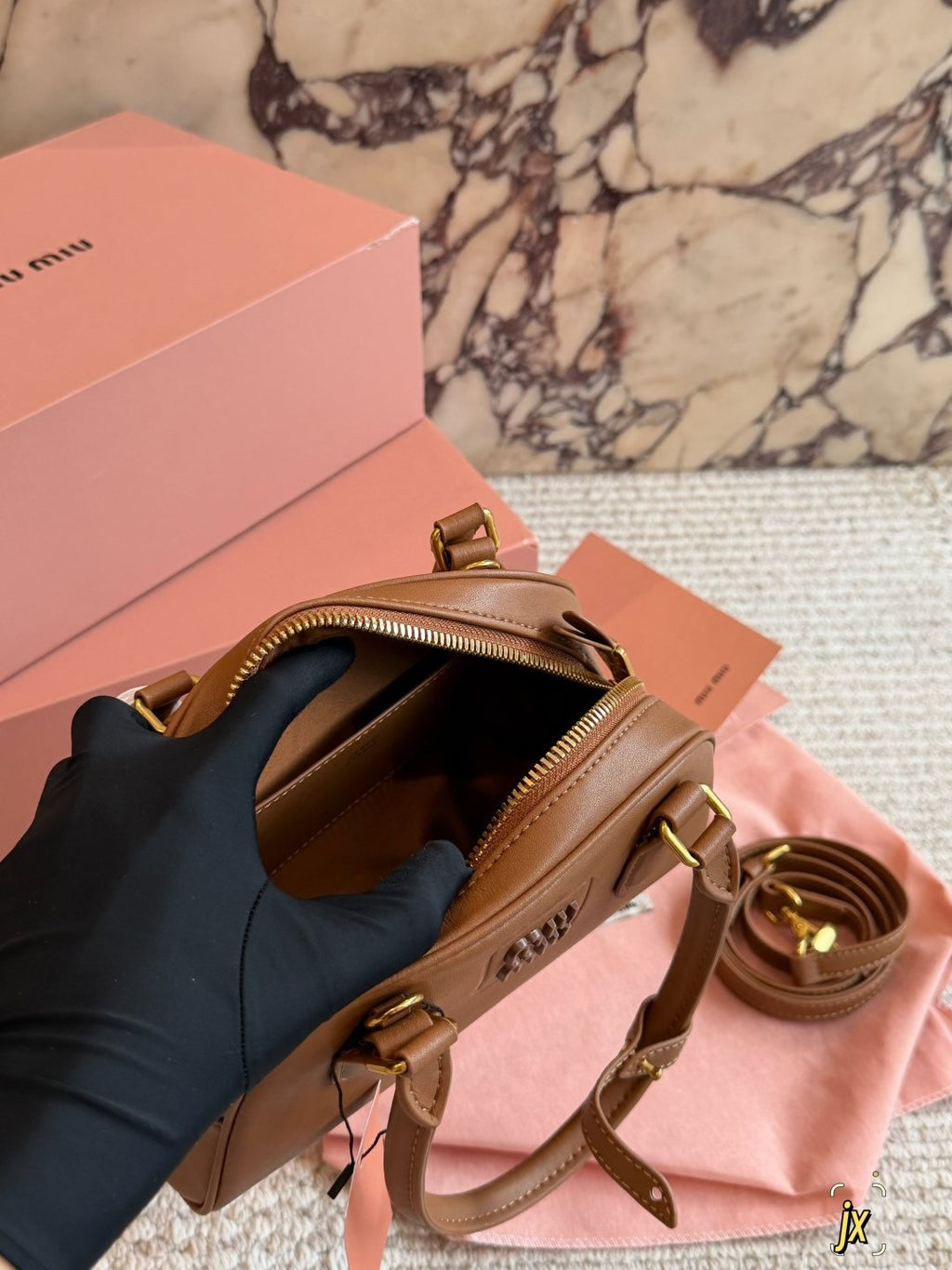 Miu Miu Wander Arched Top Handle Bag — front