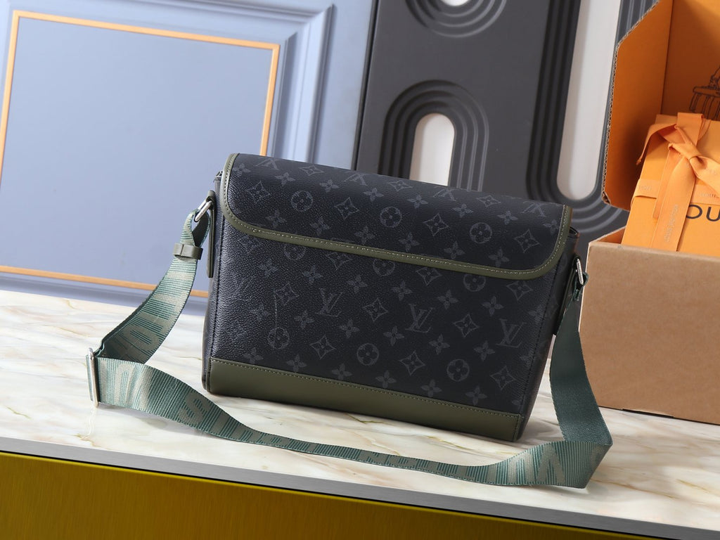 Louis Vuitton Courrier Monogram Eclipse Messenger Bag — back
