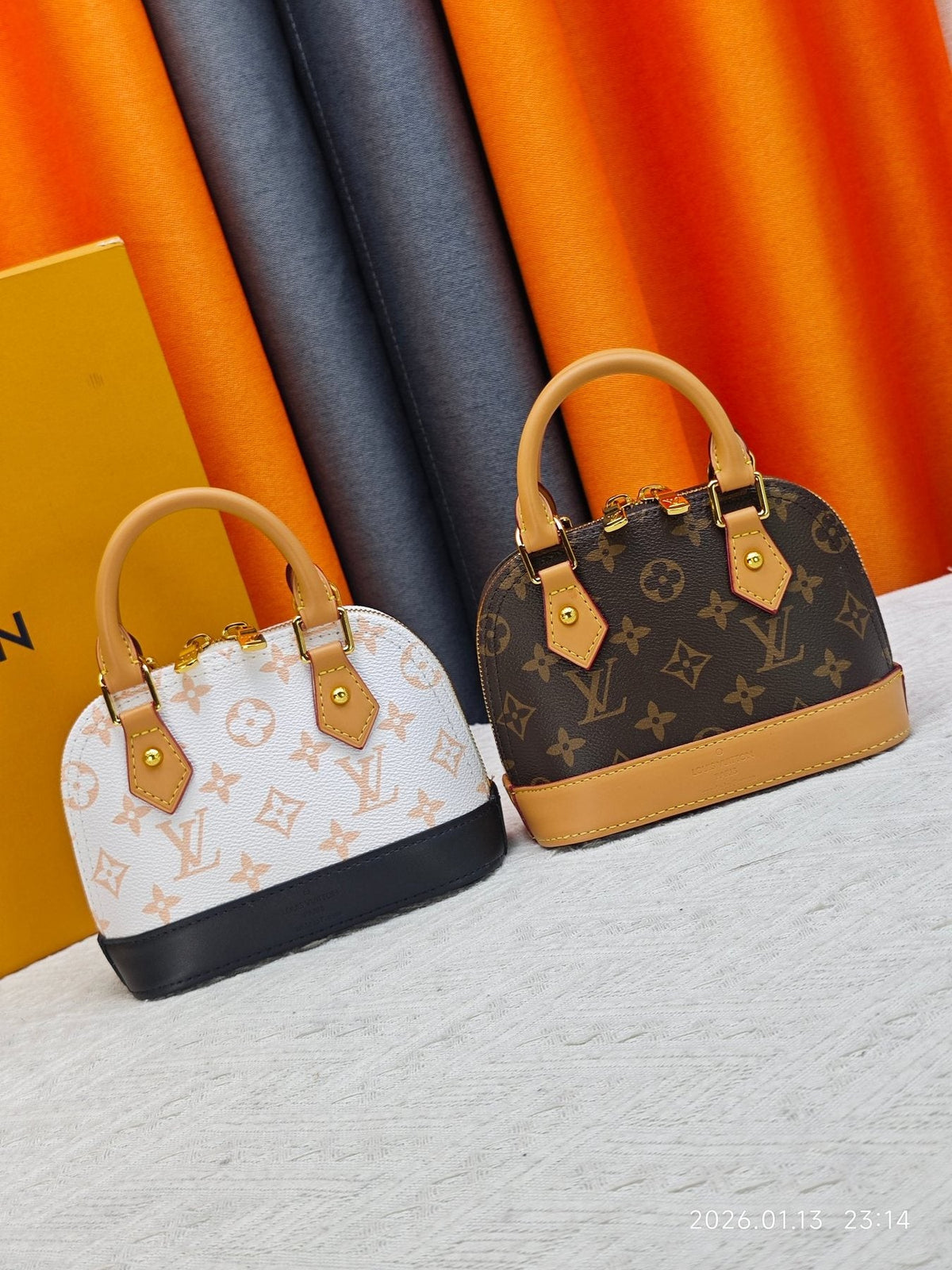 Louis Vuitton Nano Alma Monogram Top-Handle Bag — comparison