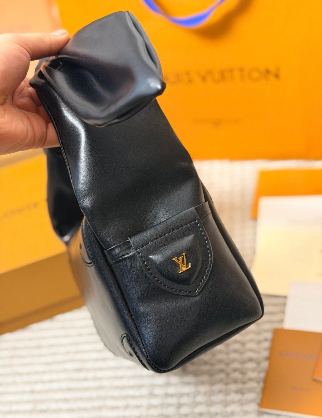 Louis Vuitton Bundle Trunk Knotted-Handle Handbag — side