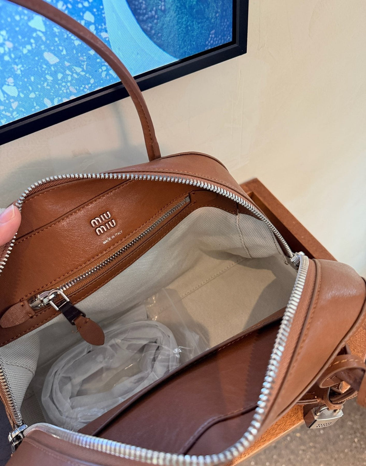Miu Miu Vivant Bowling Bag — detail