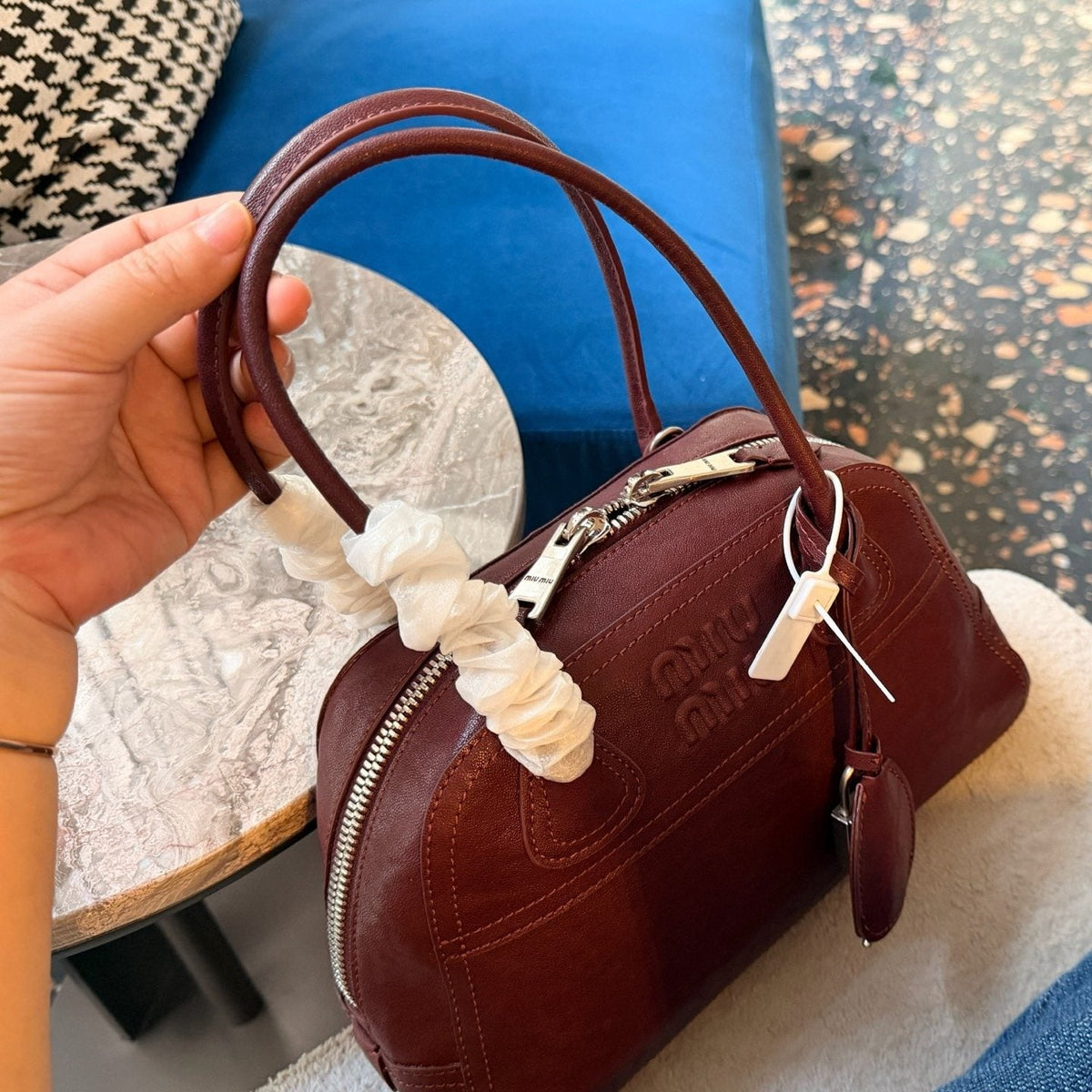 Miu Miu Vivant Bowling Bag — side