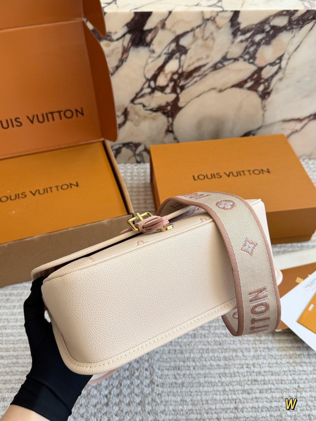 Louis Vuitton Diane Pink Monogram Shoulder Bag — back