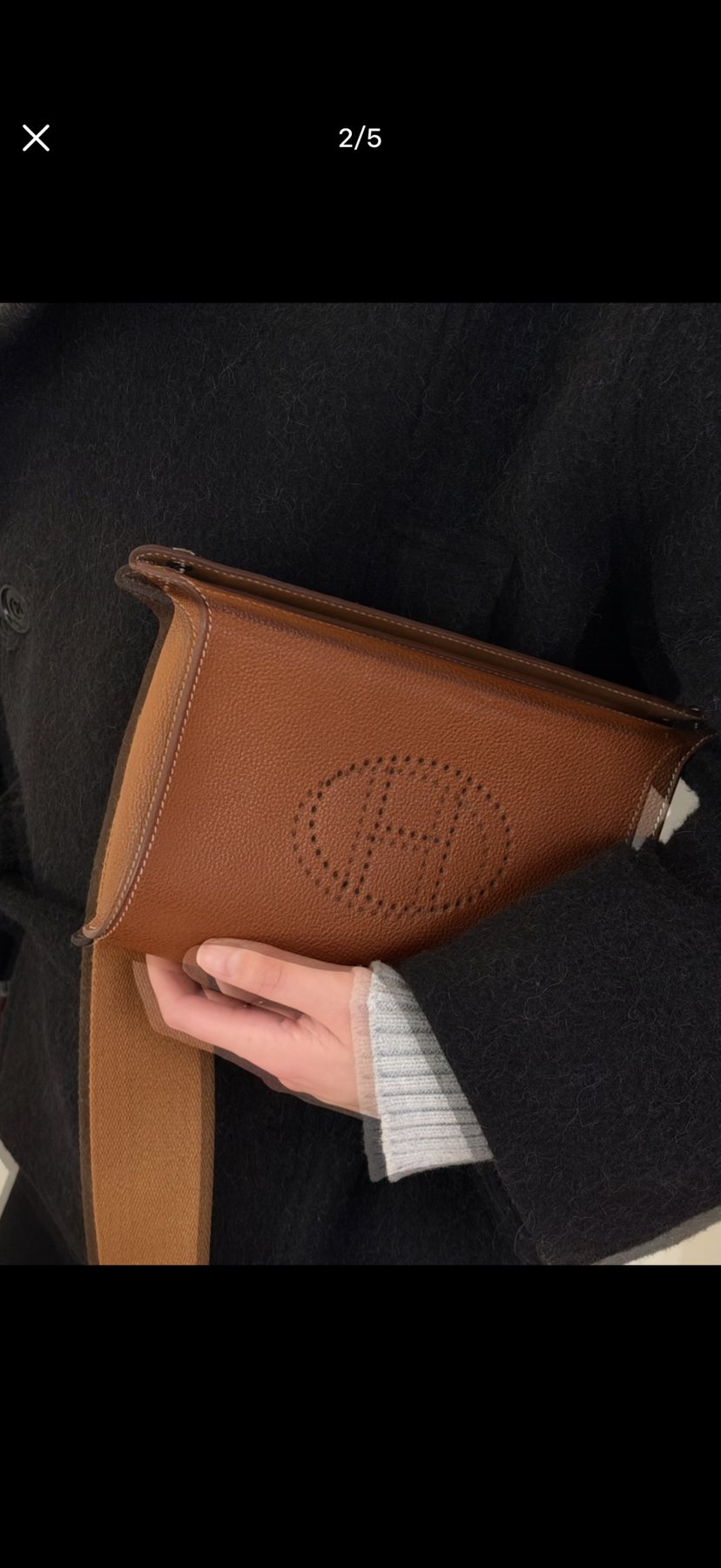 Hermès Videpoche Perforated H Crossbody Bag — model