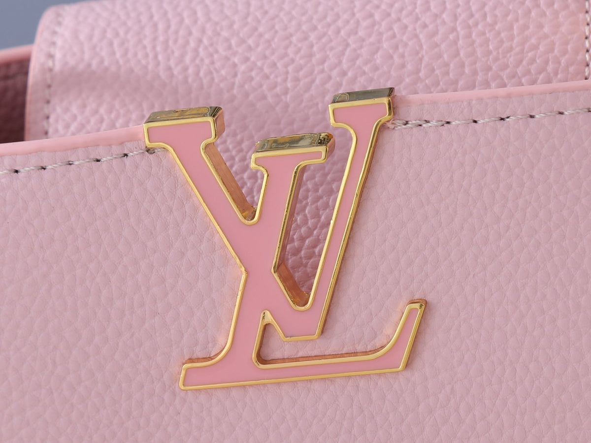 Louis Vuitton Capucines Pink Chain Top-Handle Bag — detail