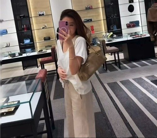 Chanel Chain-Handle Bowling Shoulder Bag — model