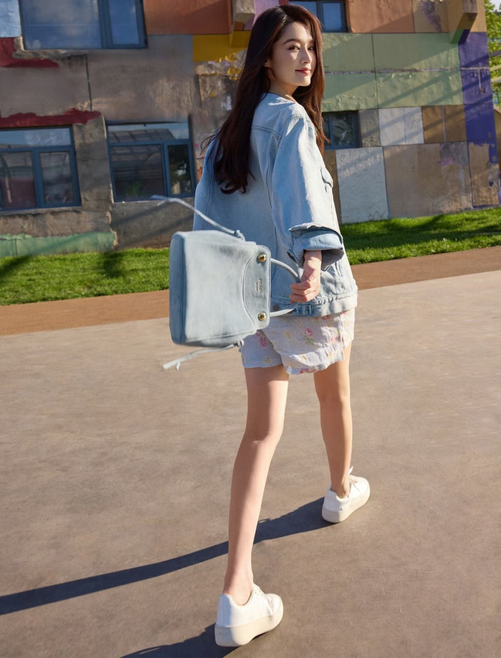 Prada Curved-Pocket Top-Handle Bag — model
