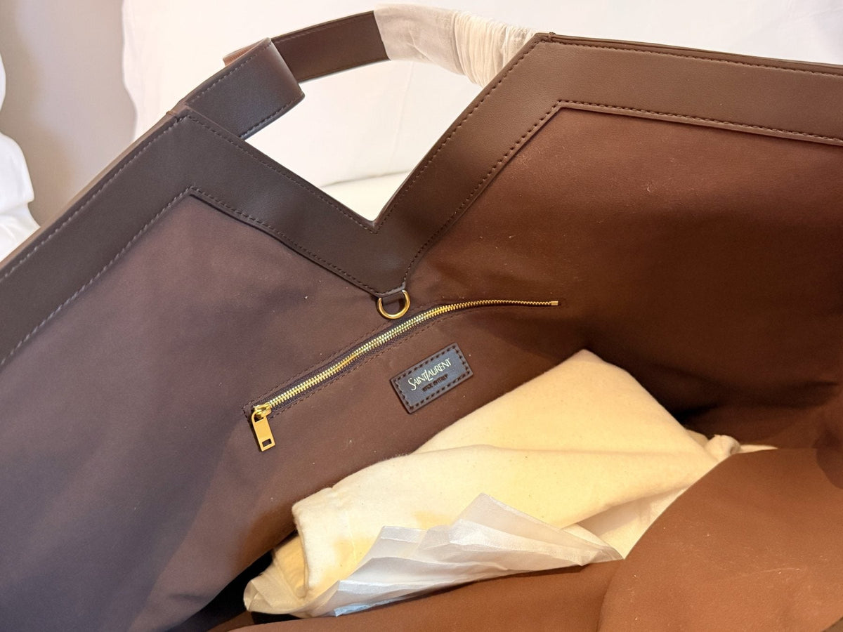 Saint Laurent Y Tote with Suede-Like Finish — front