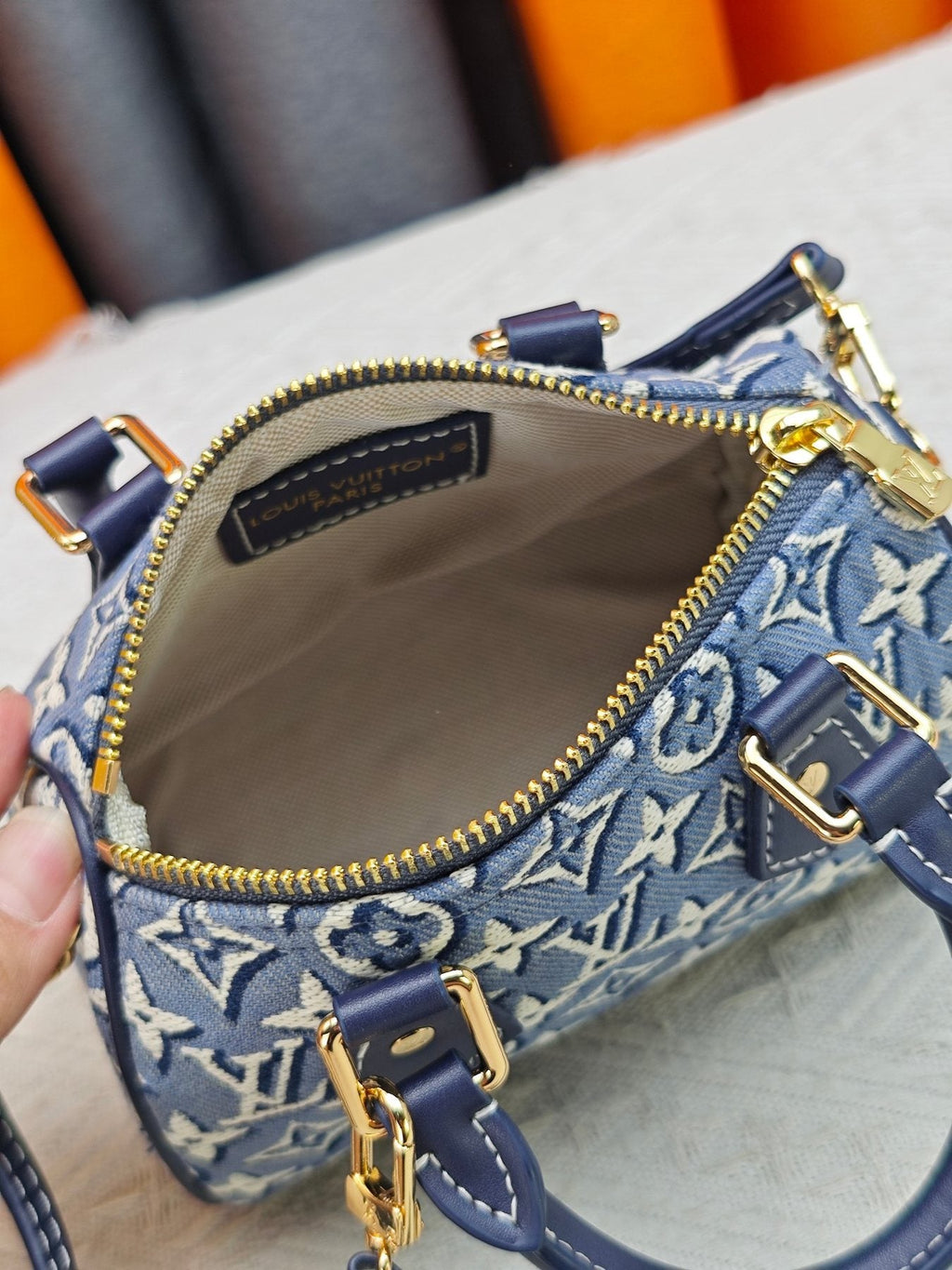 Louis Vuitton Nano Speedy Monogram Jacquard Bag — front