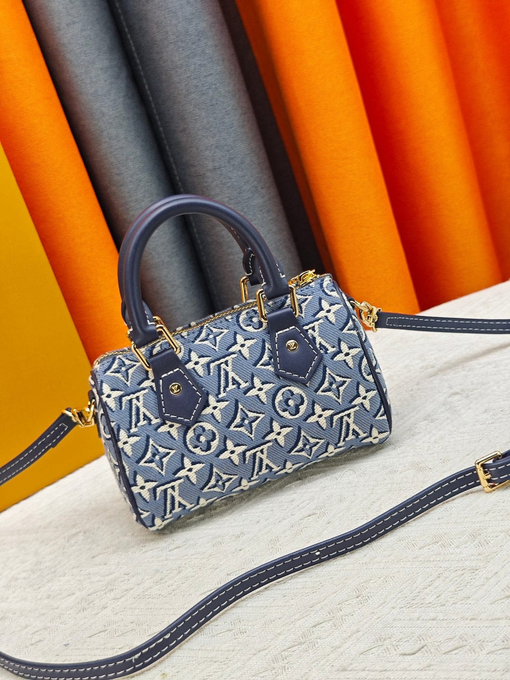 Louis Vuitton Nano Speedy Monogram Jacquard Bag — back