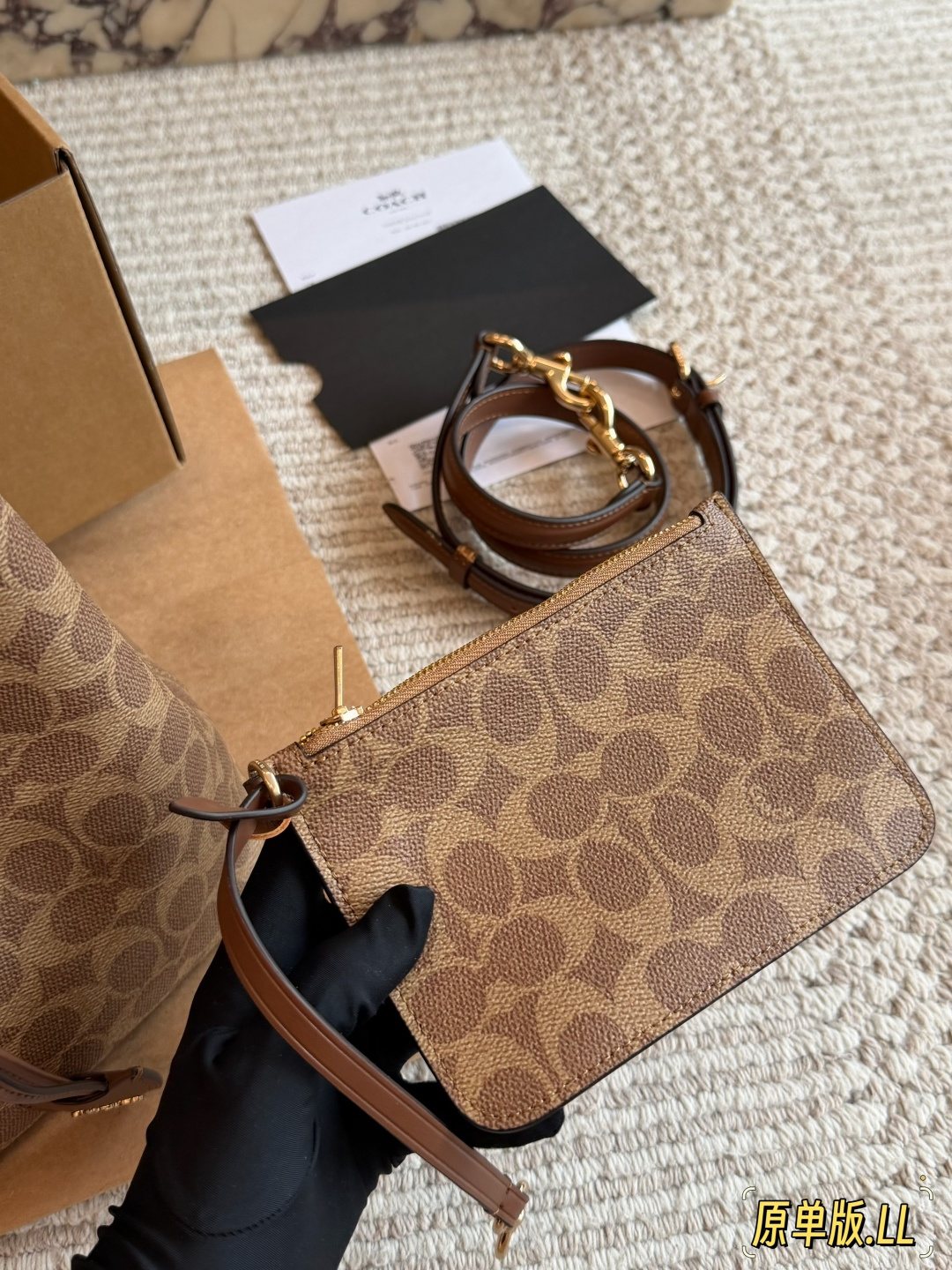 Coach Drawstring Bucket Bag — detail